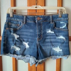 Women's Jrs Y2K Denim Midrise Shorts By Rewind Sz 7/28 EUC